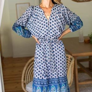 EMERSON FRY OLYMPIA CAFTAN - HERITAGE BLUE FLOWERS